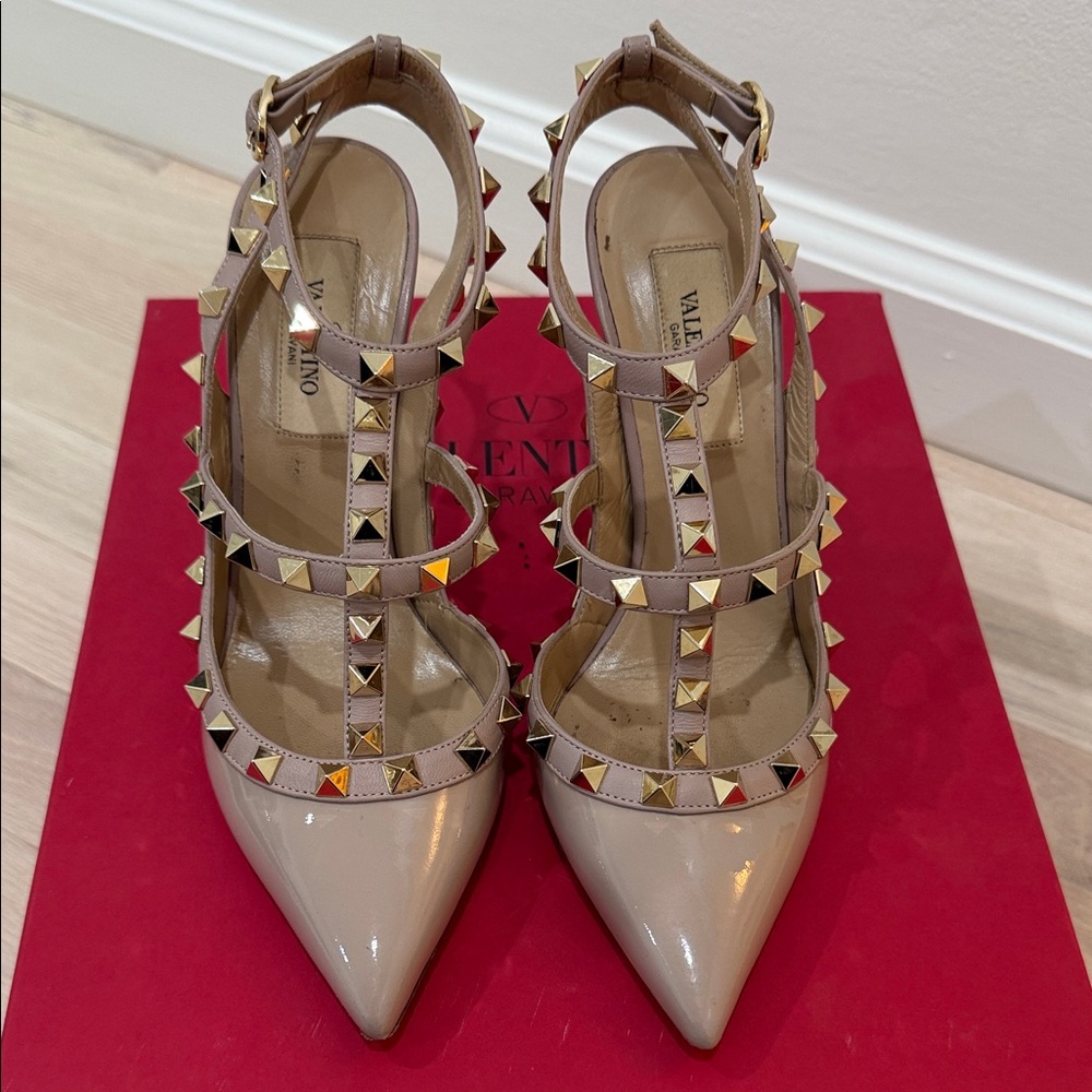 Valentino Patent Rockstud Caged Pumps 100 MM